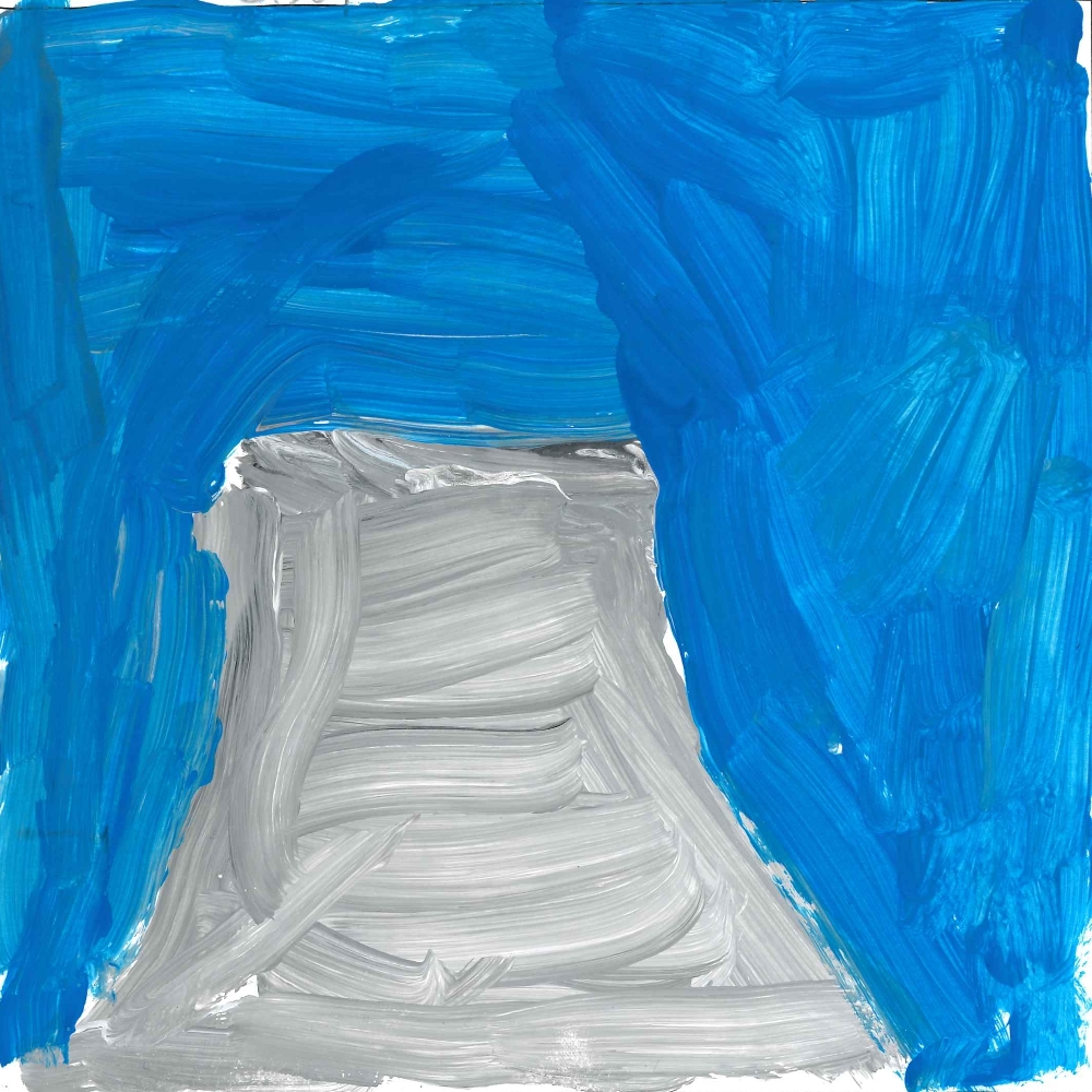 Dessin de Aedan (9 ans). Mot: VolcanTechnique: Peinture.